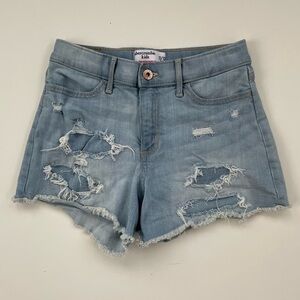 Abercrombie Kids Girls Light Washed High-Rise Mini Mom Short Size 11/12